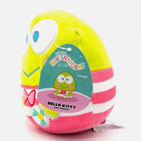 7" Hello Kitty's Keroppi in Swim Suit Summer Sanrio Squishmallows KellyToy BNWT - Picture 3 of 4